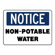 Notice Non Potable Water